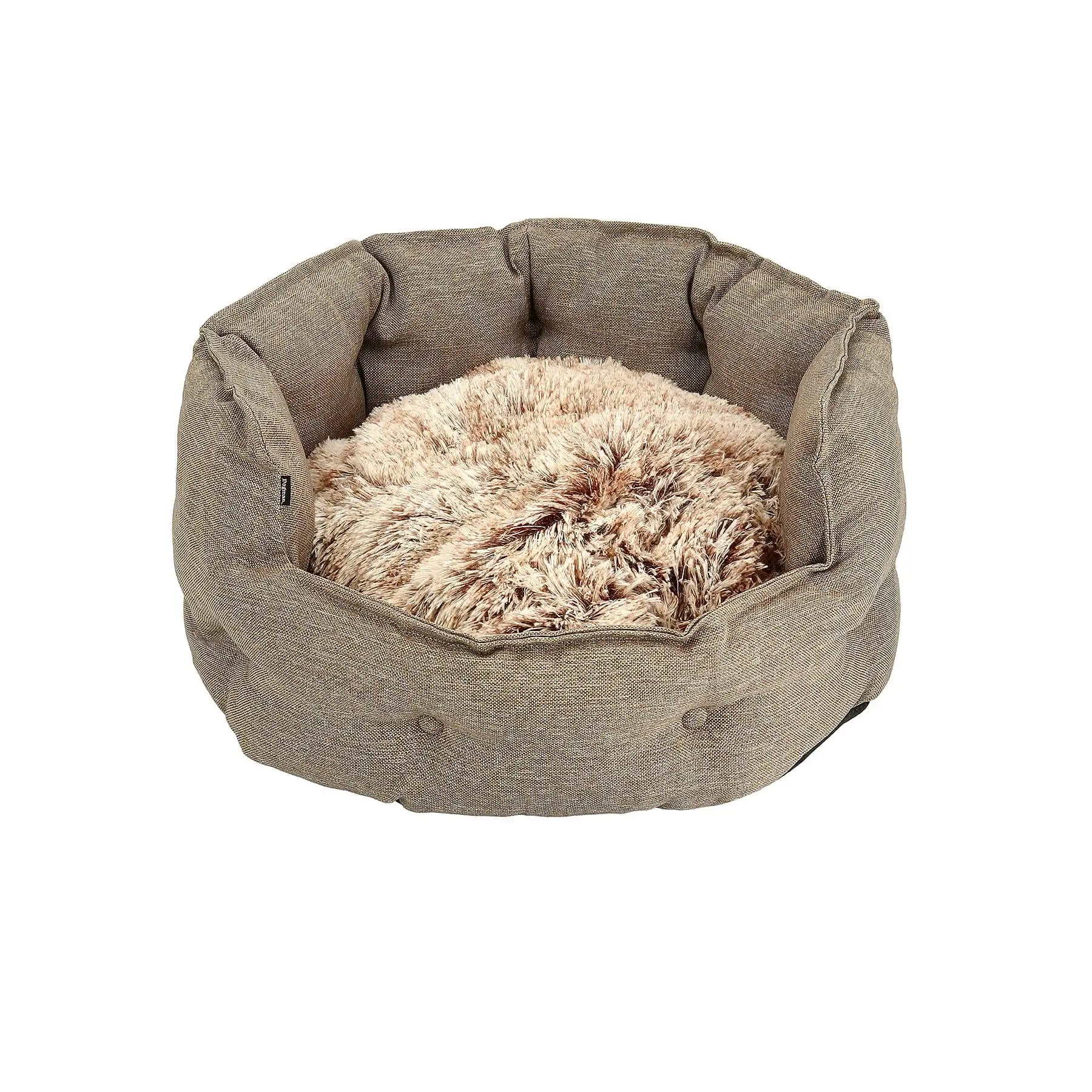 Dogman Classy Memory Foam Oval Hundbädd - Beige