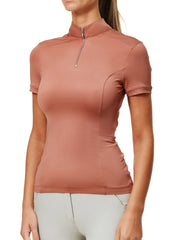 Equestrian Stockholm Top Short Sleeve - Coral