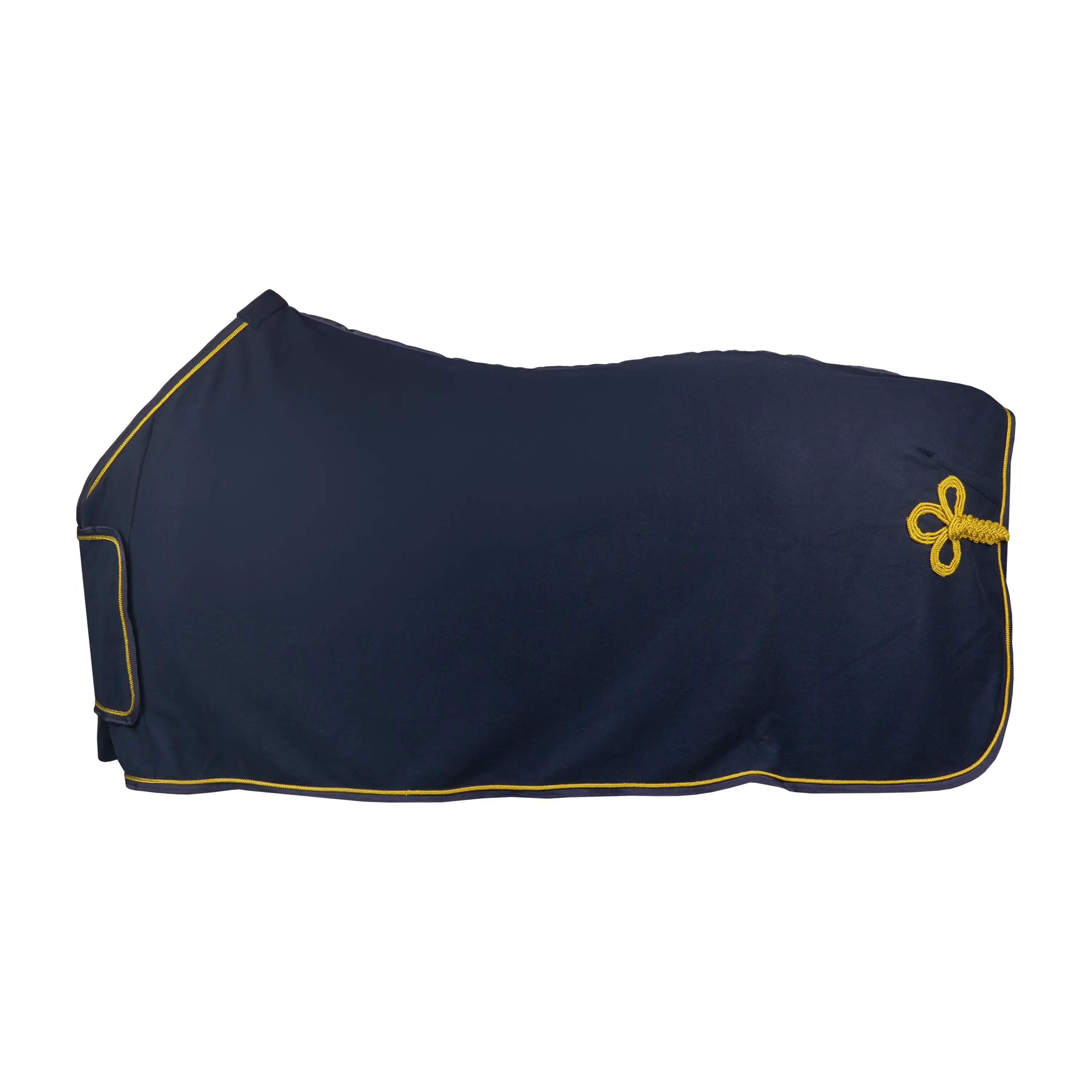 Horka Fleecetäcke med bröstflap & ornament - Marinblå