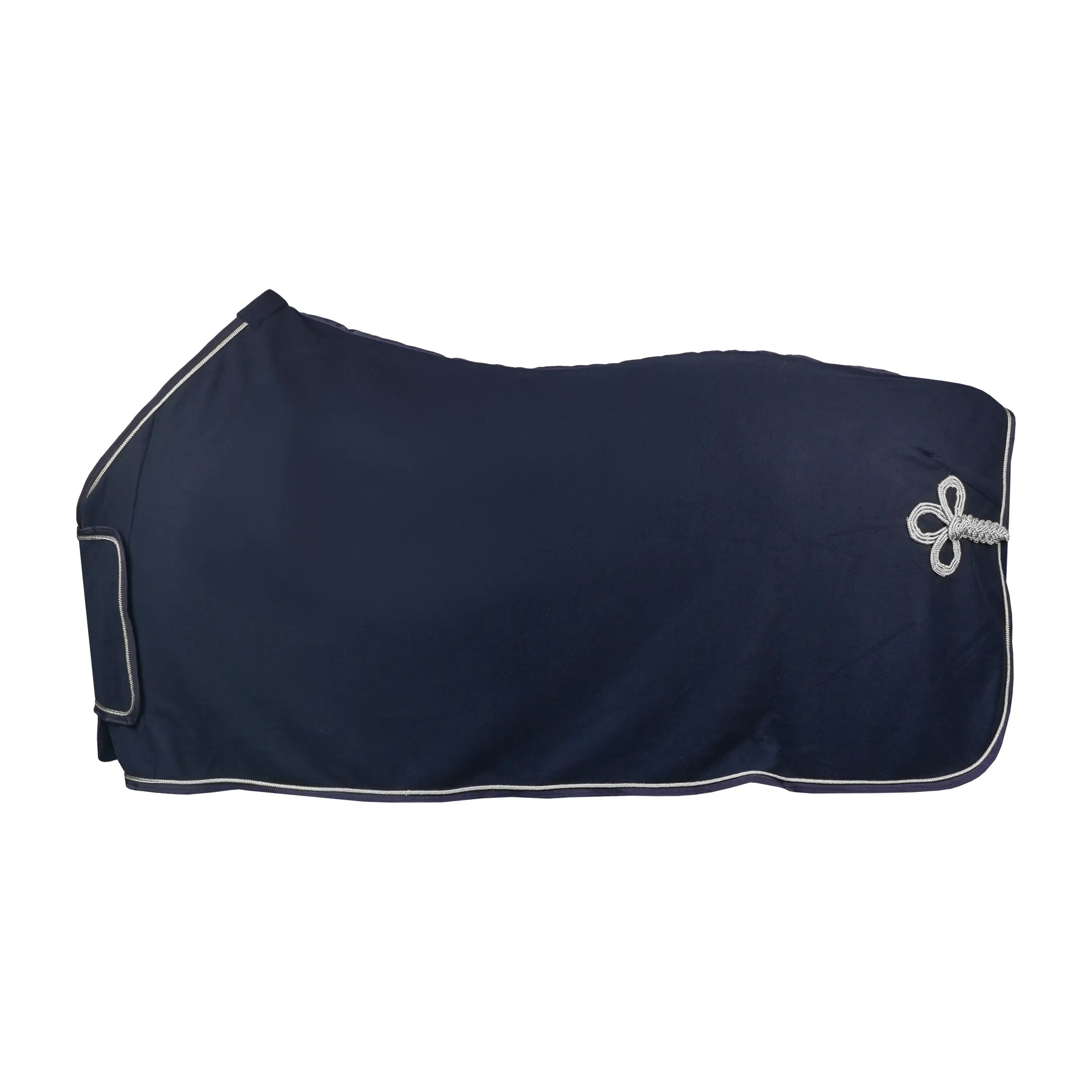 Horka Fleecetäcke med bröstflap & ornament - Marinblå