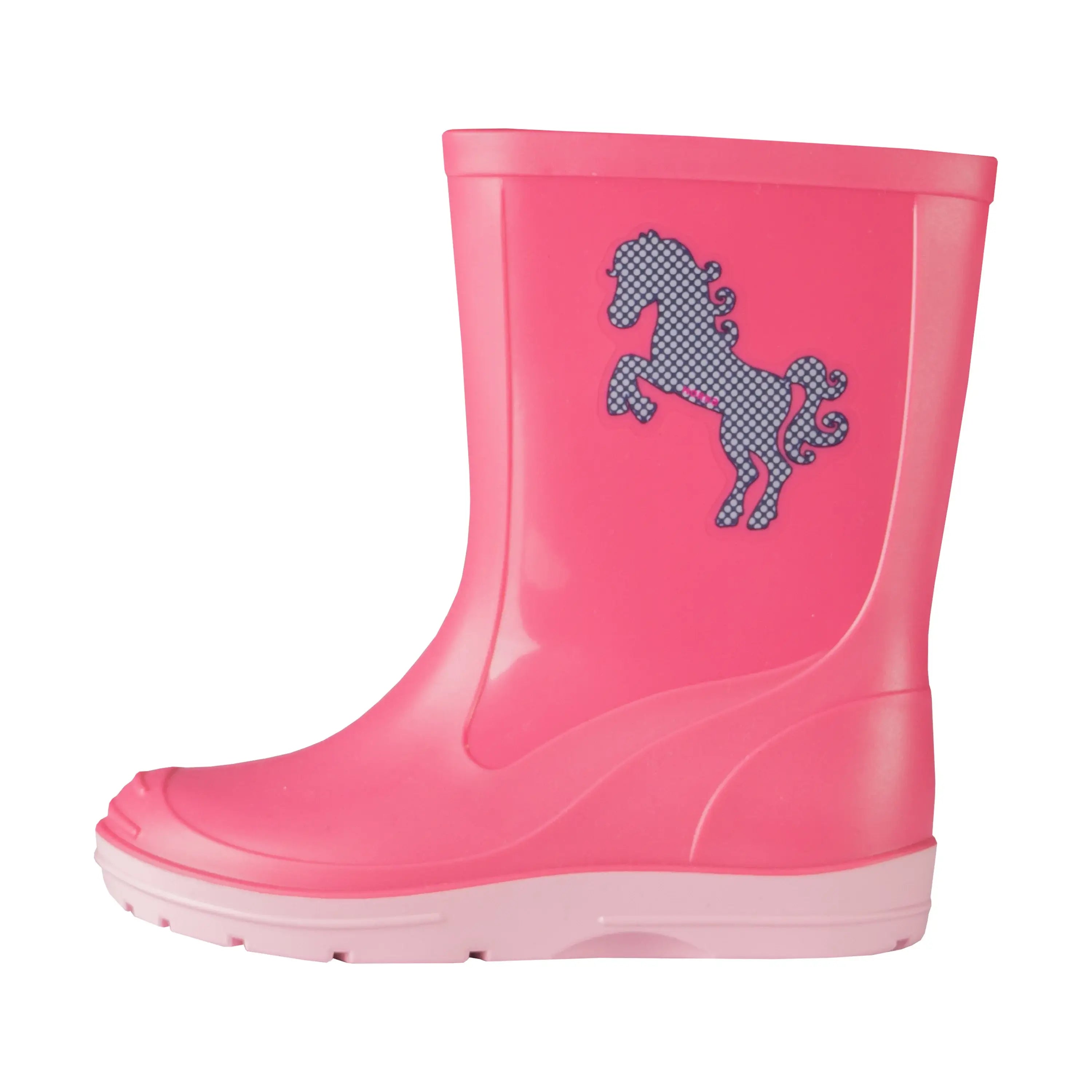 Horka Gummistövlar Barn - Rosa med häst