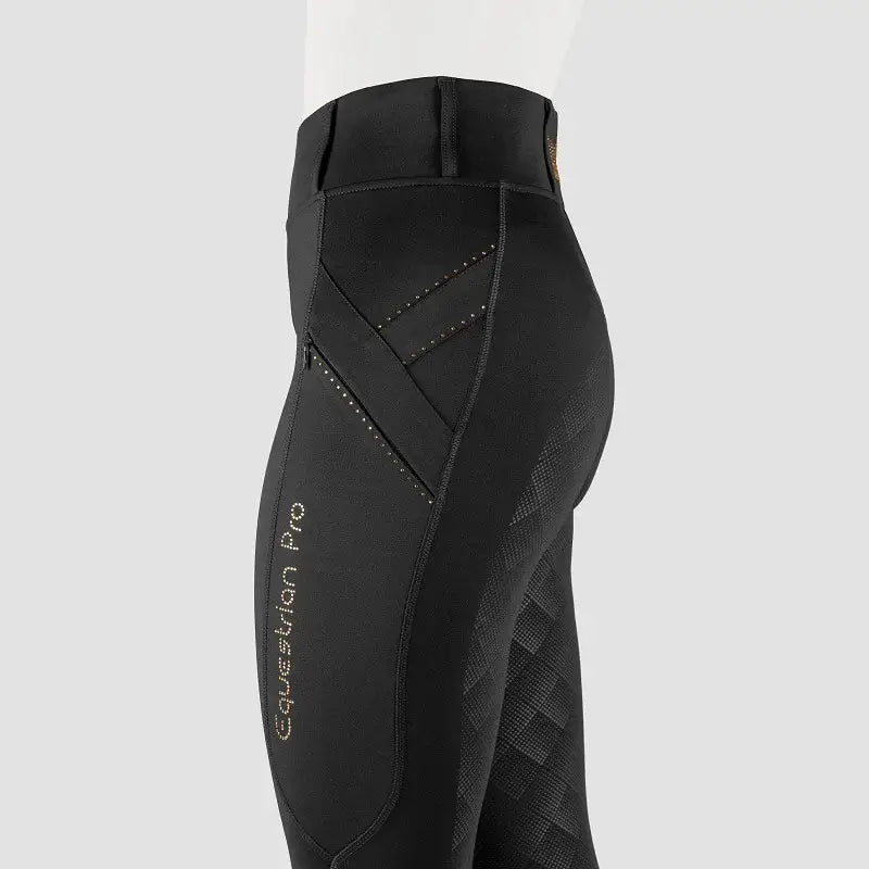 Horka Ridtights Momentum Barn - Svart/Rosé