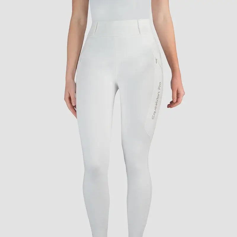 Horka Ridtights Momentum Barn - Vit/Rosé