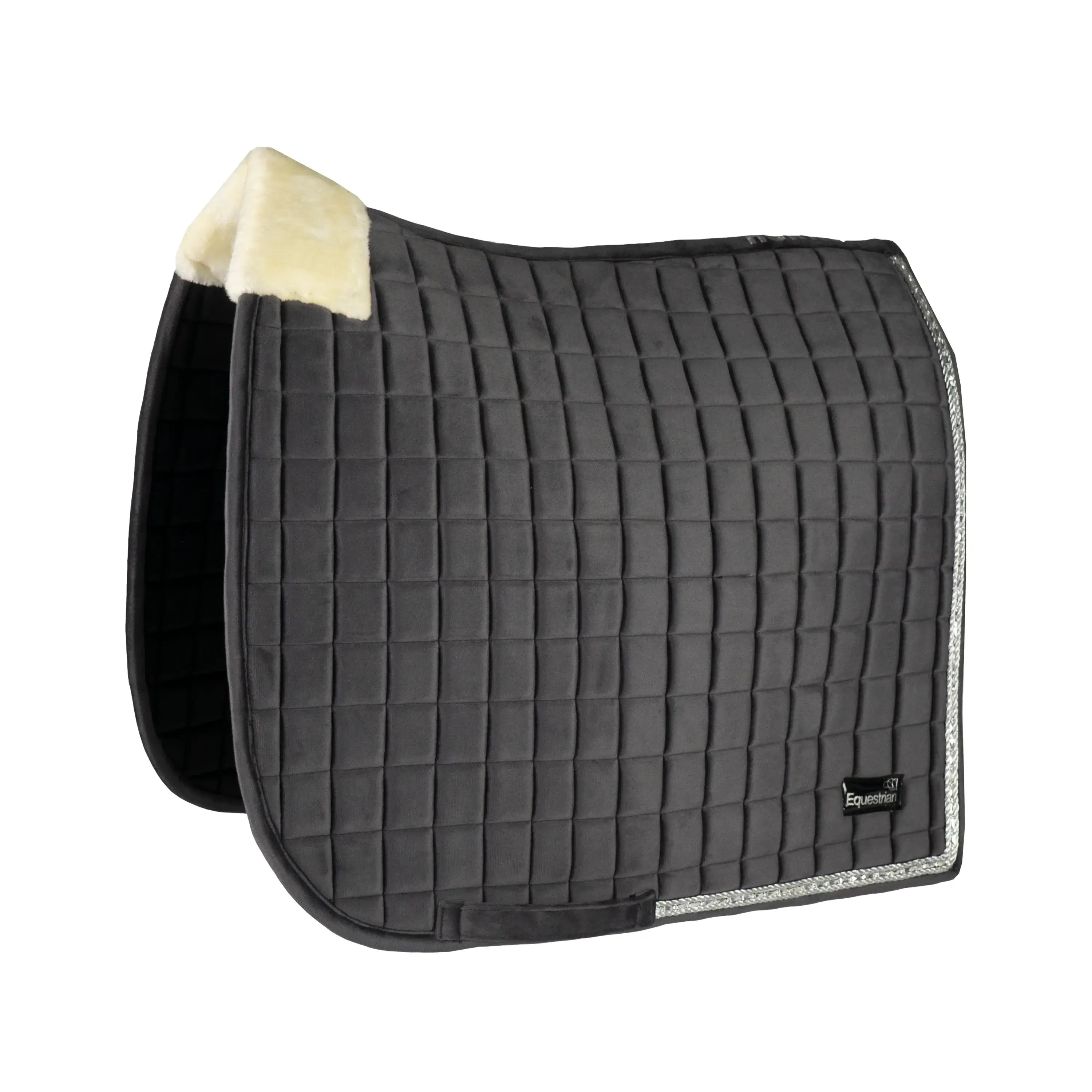 Horka Schabrak Equestrian Pro Velvet Dressyr - Mörkgrå
