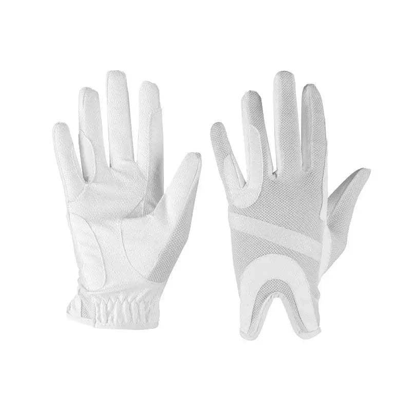 Horka Sommarhandskar med glittrande remsa – White