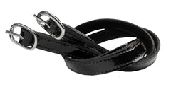 Horka Sporremmar i lackläder (per par) - Svart/Silver
