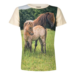 Horka T-Shirt Ollie Barn - Beige med häst