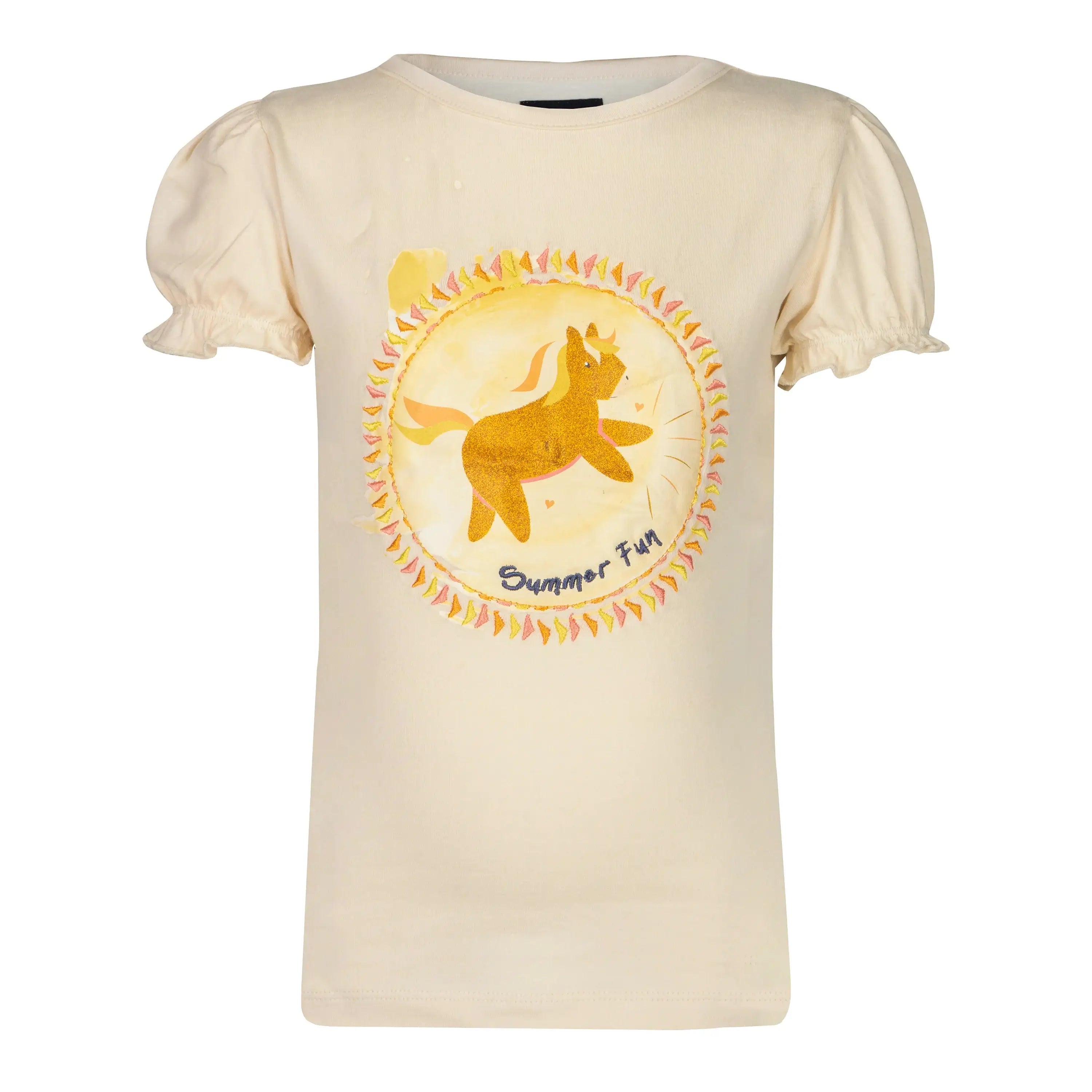 Horka T-shirt Pino - Beige med tryck