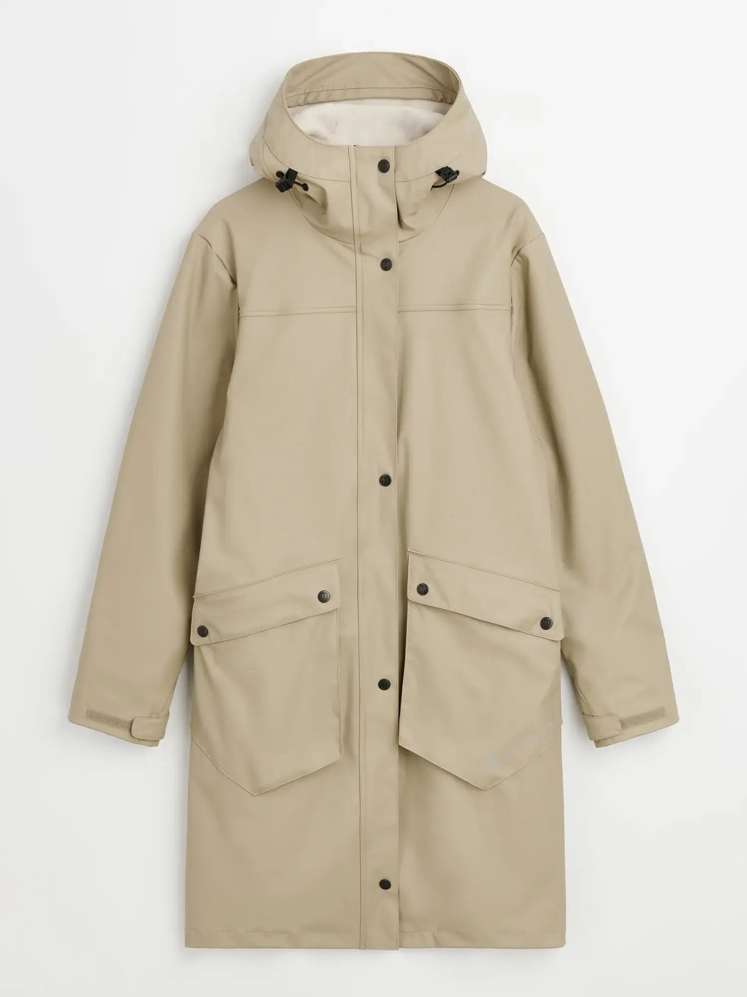 Jacson Barbro Fleecefodrad Regnkappa - Beige