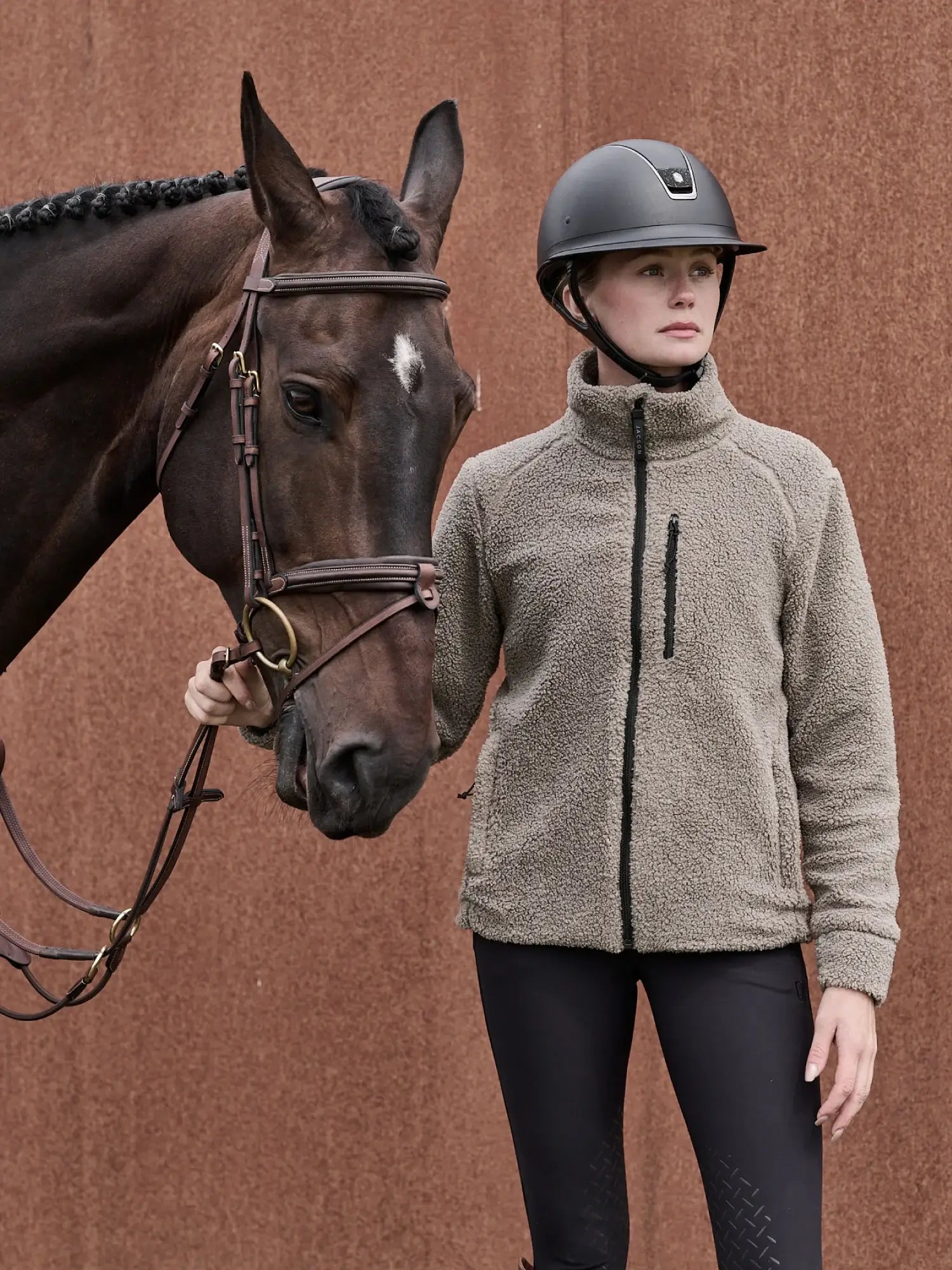 Jacson Inger Ridtröja I Fleece - Beige