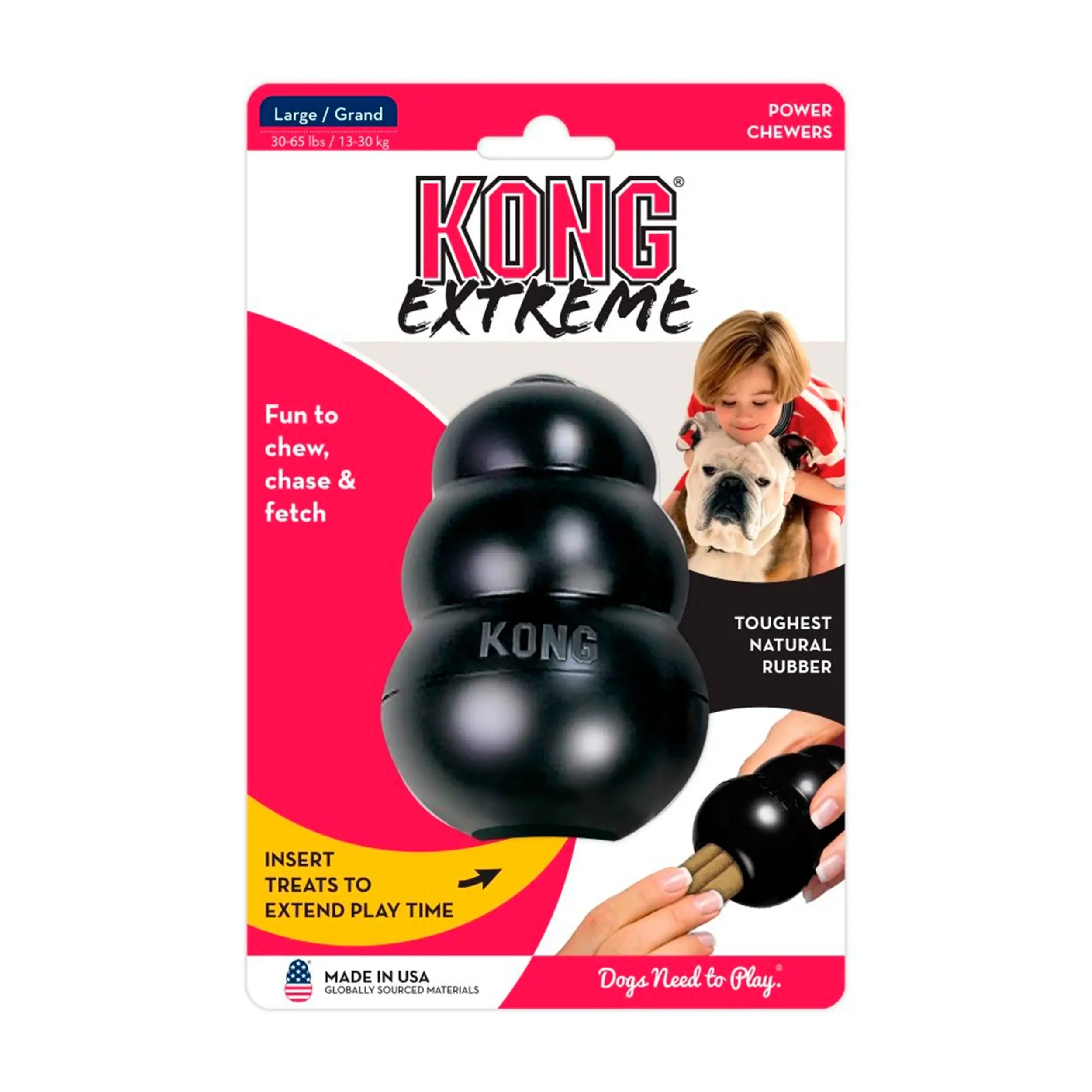 Kong Leksak Extreme Svart L