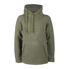 Red Horse Hoodie Cozy Barn - Grön med häst