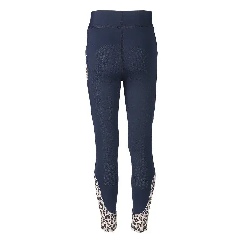 Red Horse Ridtights Kylie - Marinblå med leopardmönster