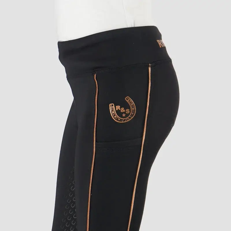 Red Horse Ridtights Yuki Barn - Svart/Rosé