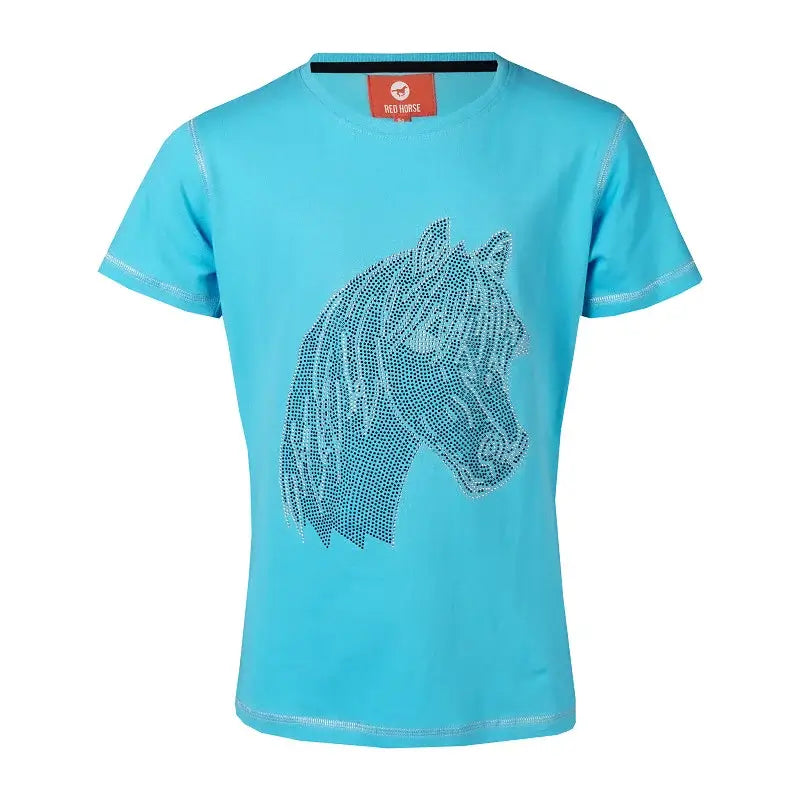 Red Horse T-shirt Caliber Barn - Ljusblå med häst