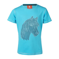 Red Horse T-shirt Caliber Barn - Ljusblå med häst