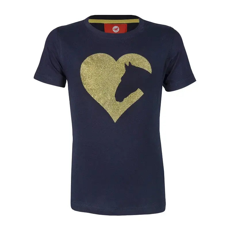 Red Horse T-shirt Toppie - Marinblå/Guld