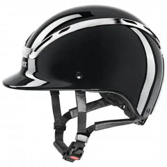 Uvex Ridhjälm Exxeed Shiny chrome - Svart